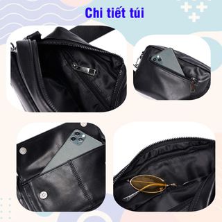 Túi Đeo Chéo Nam Da PU Cao Cấp Chống Nước, Đi Học, Đi Chơi Thời Trang Hàn Quốc Sang Trọng Arhi Shop