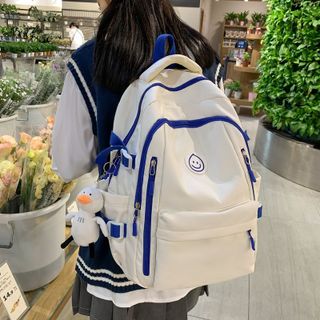 Balo Đi Học Du Lịch Nữ Nam Hình Smile Phong Cách Hàn Quốc Chống Nước Chống Thấm Nhiều Ngăn Tiện Dụng TP Smart
