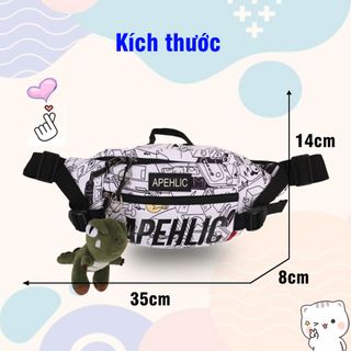 Túi Đeo Chéo Nam Nữ Unisex Túi Bao Tử Nam APEHLIC Vải Canvas Chống Nước Tuyệt Đối