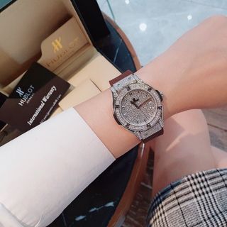 ĐỒNG HỒ NỮ CAO CẤP HUB.LLOT MẶT FULL ĐÁ