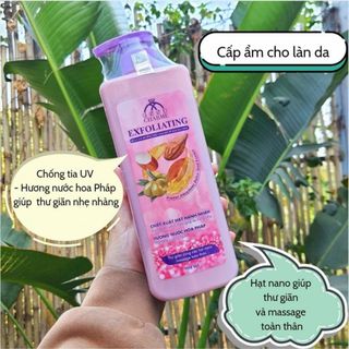 Sữa tắm good charm exfoliating 900ml mẫu mới 2024 chuẩn công ty tặng kèm test nước hoa