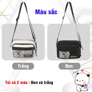 Túi Đeo Chéo Nam Nữ Đi Học, Đi Chơi Nhiều Ngăn Vải Canvas, Túi Đeo Chéo Có Khả Năng Chống Nước Arhi Shop