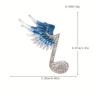 Ghim Cài Áo Hình Nốt Nhạc Đính Đá Thời Trang Cho Nam Nữ