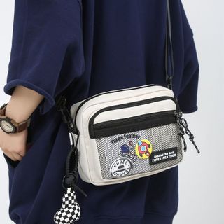 Túi Đeo Chéo Unisex Vải Canvas Chống Nước Nhiều Ngăn Kích Thước Nhỏ Gọn Thời Trang TP Smart
