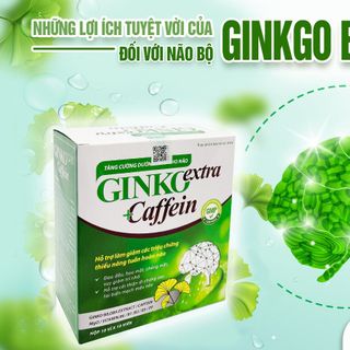 GINKO EXTRA CAFFEIN HỘP 100 VIÊN TĂNG CƯỜNG TUẦN HOÀN MÁU NÃO, CẢI THIỆN TRÍ NHỚ, KHÔNG GÂY BUỒN NGỦ - SINGCARE