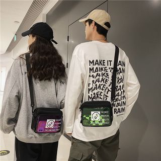 Túi Đeo Chéo Unisex Chữ BF Nhỏ Gọn Phong Cách Thời Trang Hàn Quốc Chống Nước Tiện Dụng TP Smart