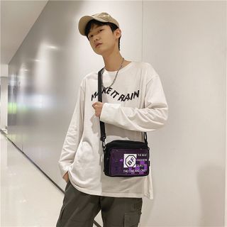 Túi Đeo Chéo Unisex Chữ BF Nhỏ Gọn Phong Cách Thời Trang Hàn Quốc Chống Nước Tiện Dụng TP Smart