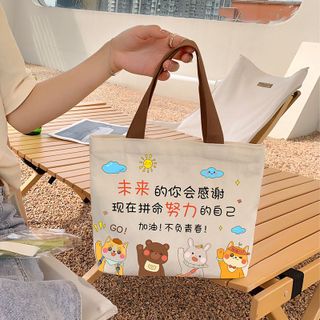 Túi Tote Vải Canvas, Túi Xách Đeo Tay Sinh Viên Nhân Viên Văn Phòng Nhỏ Gọn Đi Làm Đi Chơi Siêu Cute Arhi Shop