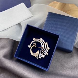 Ghim Cài Áo Hình Chim Công Đính Đá Nhân Tạo Thời Trang Dành Cho Nữ