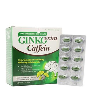 GINKO EXTRA CAFFEIN HỘP 100 VIÊN TĂNG CƯỜNG TUẦN HOÀN MÁU NÃO, CẢI THIỆN TRÍ NHỚ, KHÔNG GÂY BUỒN NGỦ - SINGCARE