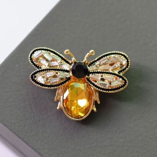 Ghim Cài Áo Hình Con Ong Đính Đá zircon Thanh Lịch Cho Nam Nữ