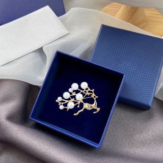 Trâm Cài Áo Hình Hươu Đính Đá Ngọc Trai Phong Cách Hàn Quốc Thời Trang