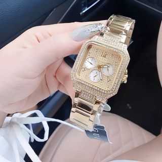 ĐỒNG HỒ NỮ CAO CẤP GUE.SS VUÔNG HỘT VÀNG 2