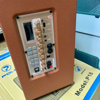 Loa bluetooth xách tay POL.Z P18 kèm 2 micro