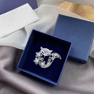 Cài áo hồ ly đính đá sang trọng phong cách cổ trang dành cho nam nữ