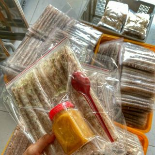 BÁNH TRÁNG ỐNG RUỐC TÔM HÀNH CHÁY TỎI FULL TOPPING - WINNIE HOUSE