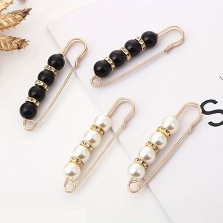 Sét 4 Ghim Cài Áo, Cài Quần Siết Lưng Quần Thu Nhỏ Eo, Ghim Cài Áo Đính Ngọc Sang Chảnh