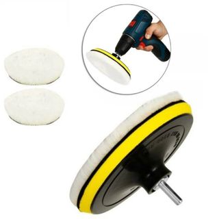 Bộ Miếng Đánh Bóng, Bộ Dụng Cụ Lau Bánh Xe Bằng Len Đánh Bóng Ô Tô 6Inch Cho Máy Đánh Bóng Xe Hơi