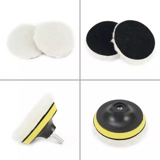 Bộ Miếng Đánh Bóng, Bộ Dụng Cụ Lau Bánh Xe Bằng Len Đánh Bóng Ô Tô 6Inch Cho Máy Đánh Bóng Xe Hơi