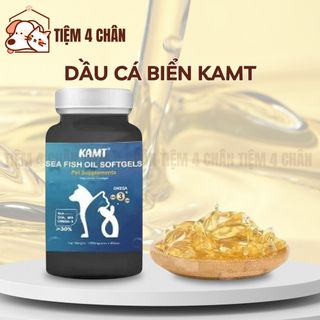 Tinh dầu cá viên con nhộng KAMT (60 viên) cho chó mèo bổ sung omega 3 mượt lông, kháng viêm giá sỉ