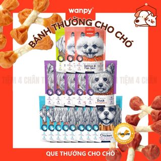 Bánh thưởng, Que thưởng cho chó từ thịt cá thật Wanpy chính ngạch hàng công ty giá sỉ