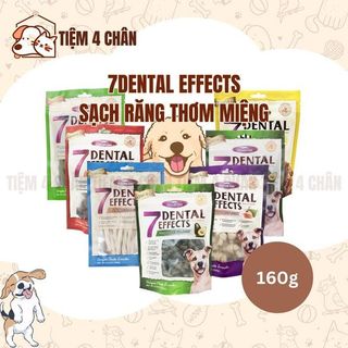 [Gói lớn 160g zip] Bánh thưởng xương gặm sạch răng thơm miệng Vegebrand 7Dental Effects cho chó giá sỉ