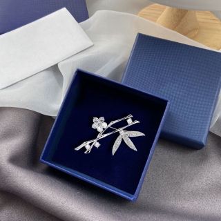 Trâm Cài Áo Hình Cây Tre Đính Đá Zircon Thời Trang Chất Lượng Cao