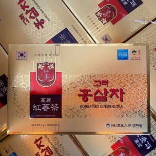 Trà Hồng Sâm Korean Red Ginseng Tea Hàn Quốc Hộp Vàng 100 gói x 3g