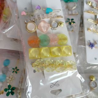 SET 6 KẸP TÓC ĐÍNH ĐÁ VÀ NGỌC TRAI SANG CHẢNH