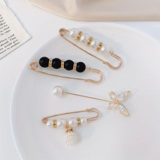 Set 4 ghim cài điều chỉnh lưng quần jeans, quần bò cạp rộng/ Ghim cài áo đa năng dành cho nam nữ