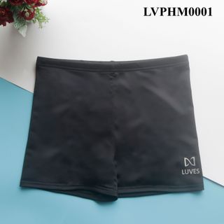 Quần Bơi Nam LUVES Square Leg Màu Đen- LVPHM0001- Quần Bơi Ngắn Boxer Chất Vải Poly Co Giãn 4 Chiều, Thoát Nước Nhanh
