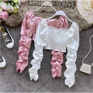 ÁO KIỂU PHI LỤA NHÚN TAY