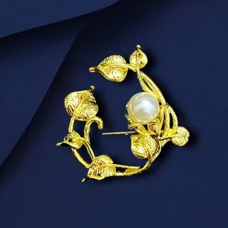 Ghim cài áo hợp kim cao cấp đính Ngọc trai nhân tạo thời trang dành cho nam nữ