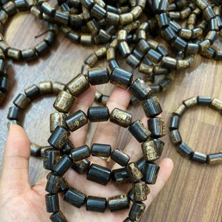 Vòng tay trầm hương lu thống nam nữ, quầng bông