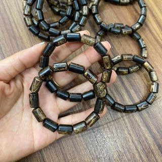 Vòng tay trầm hương lu thống nam nữ, quầng bông