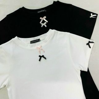 Áo thun gân cotton co giản nơ trước ngực và 2 bên tay, from 45kg - 60kg. Giá sỉ - giá bán buôn