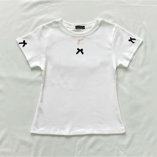 Áo thun gân cotton co giản nơ trước ngực và 2 bên tay, from 45kg - 60kg. Giá sỉ - giá bán buôn