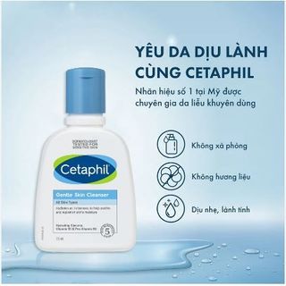 Sữa rửa mặt dịu lành cho da nhạy cảm CETAPHIL GENTLE SKIN CLEANSER 125ML