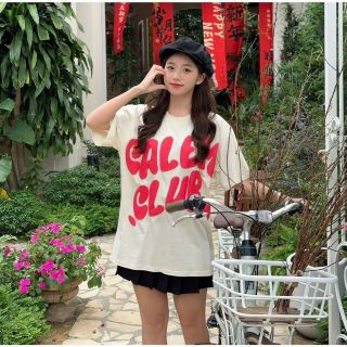 Áo thun nam nữ in chữ nổi CALEM CLUB, chất thun 65/35 co giản thoáng mát, from dưới 70kg, ngang 55cm dài 73cm. Giá sỉ - giá bán buôn