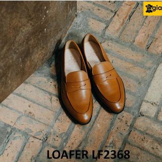 Giày da nam không dây đế khâu chỉ bền bỉ giayhuyhoang Loafer LF2368 giá sỉ