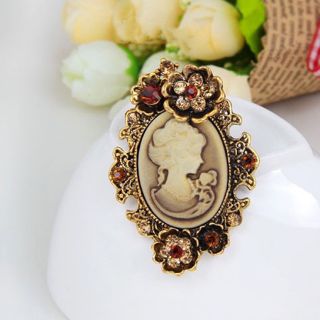 Ghim Cài Áo Hình Hoa Đính Đá Phong Cách Vintage Thời Trang Dành Cho Nữ