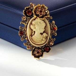 Ghim Cài Áo Hình Hoa Đính Đá Phong Cách Vintage Thời Trang Dành Cho Nữ