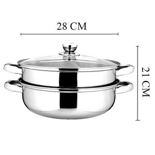 NỒI XỬNG HẤP INOX 2 TẦNG - 28CM