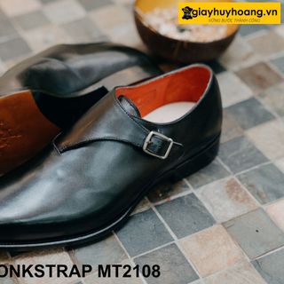 Giày da nam monkstrap thời trang giayhuyhoang MT2108