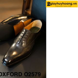 Giày tây nam hàng hiệu cao cấp thủ công giayhuyhoang O2579