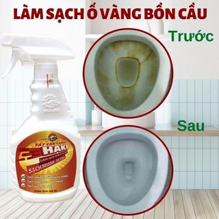 Tẩy đa năng Haki, tẩy sạch cặn canxi, cặn ố vàng bồn cầu, bồn rửa mặt, sen vòi inox