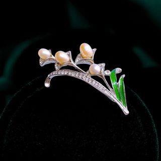 Ghim Cài Áo Hình Hoa Ngọc Trai Nước Ngọt Thời Trang Mẫu Thết Kế Riêng 1985 STORE dành cho nam nữ