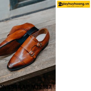 Giày da nam công sở hàng hiệu double monkstrap MT2107