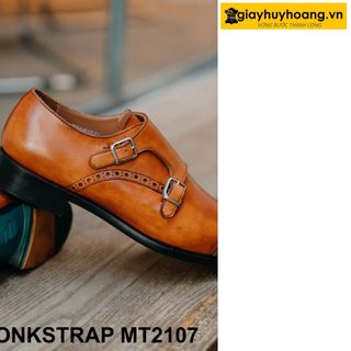 Giày da nam công sở hàng hiệu double monkstrap MT2107