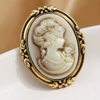 Ghim Trâm Cài Áo Hình Chân Dung Phong Cách Vintage Thanh Lịch Cho Nữ